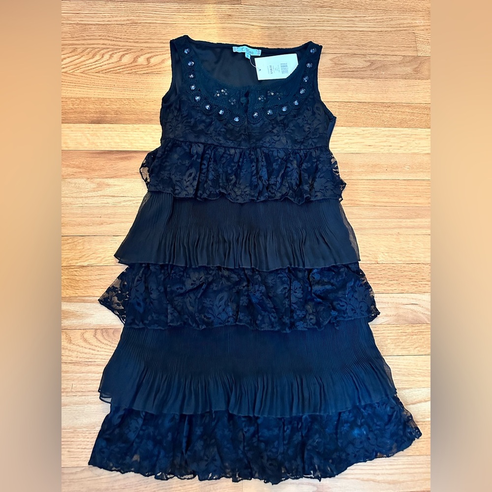 T Bleu Black Lace Dress